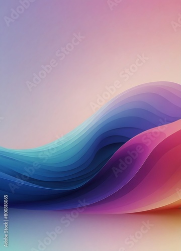 Colorful Wave Design. Calm Background. Dynamic Gradient Wave Flowing