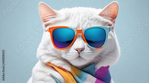 cat with glasses photo