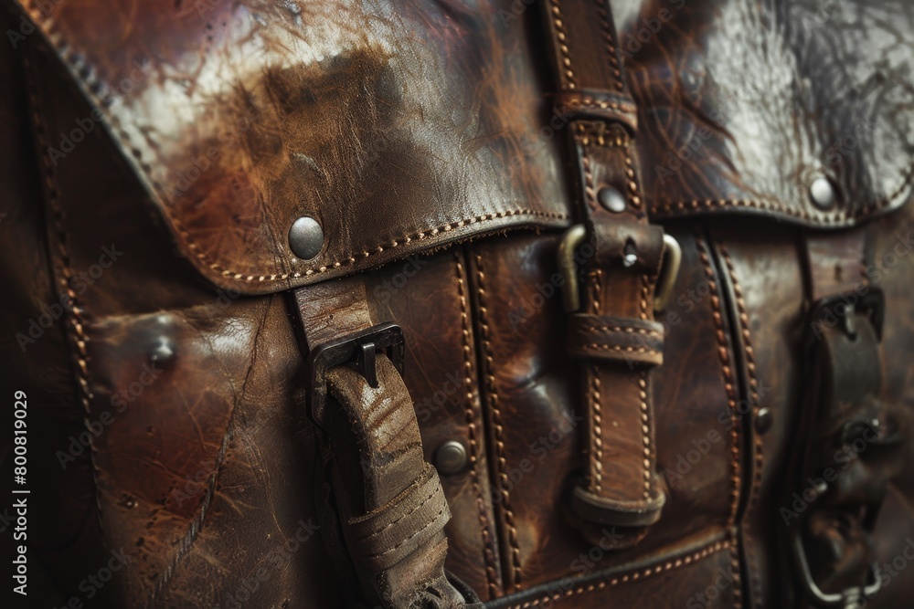 Backpack made of leather with intricate design Backpack made of leather with intricate design
