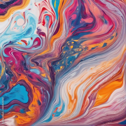 Vibrant Swirls of Color Creating an Abstract Artistic Design