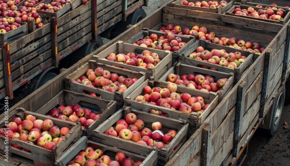 Apple truck for market