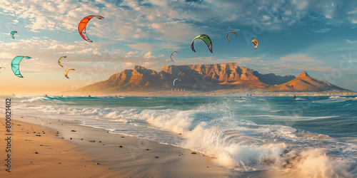 Paraglider on the beach