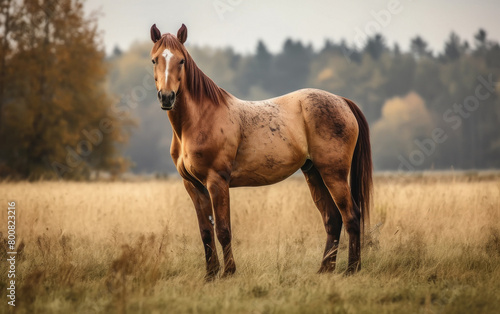 Horse standing on the field © Neha