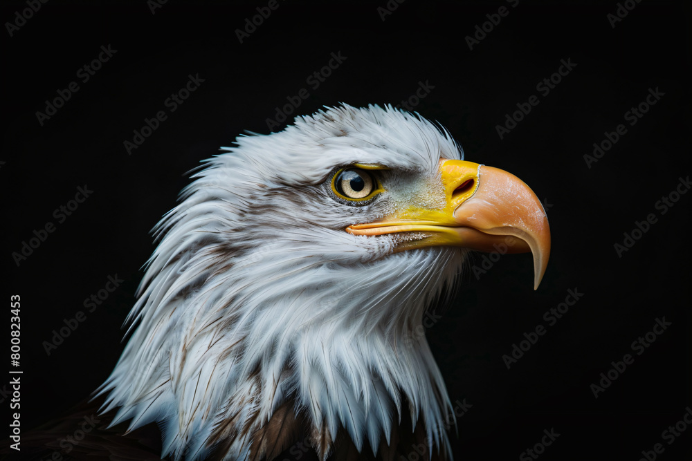 photo realistic portrait of an white head eagle photo realistic portrait of an white head eagle