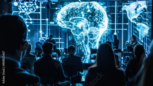 A group of scientists and researchers from various countries present their findings on the potential risks and benefits of different neurotechnologies at the summit..