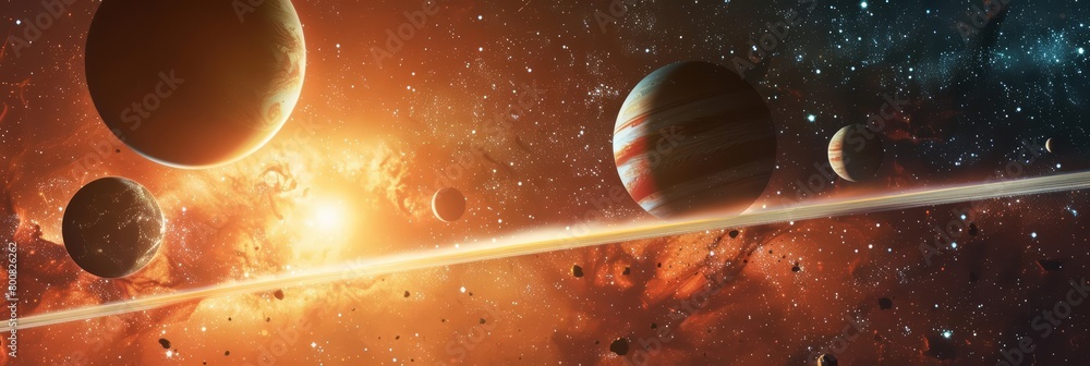 Obraz premium Astronomers are using AIenhanced telescopes to discover exoplanets and study distant galaxies, a hitech concept