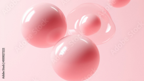 Pink silicone ball on pink background