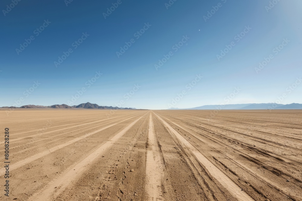 Vast Expanse of Desert Surrounding Area 51, With No Signs of Human Habitation For Miles Around, Creating an Atmosphere of Isolation And Secrecy, Generative AI