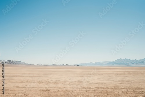 Vast Expanse of Desert Surrounding Area 51, With No Signs of Human Habitation For Miles Around, Creating an Atmosphere of Isolation And Secrecy, Generative AI photo