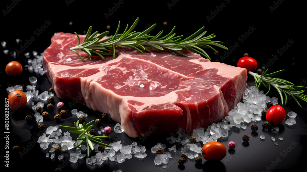 Raw pork chop, food photography Raw pork chop, food photography