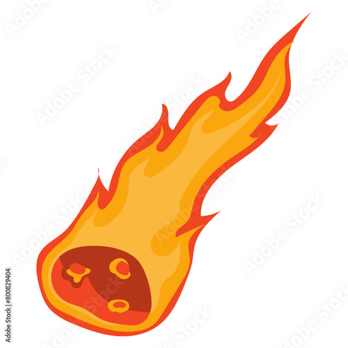 Asteroid Meteor Illustration