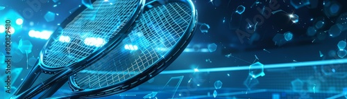 Tennis rackets with cybernetic enhancements analyze swing technique and provide feedback to players through a digital interface