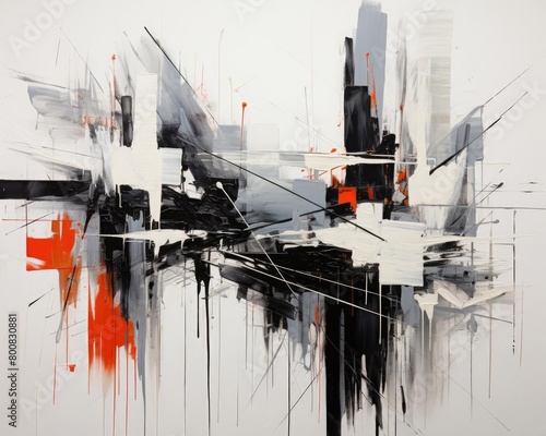 The image is an abstract painting with a white background