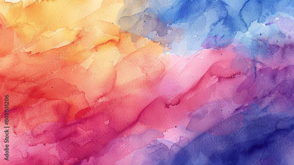  ntricately crafted abstract background of watercolor hand painting, featuring a harmonious blend of vibrant hues and dynamic brushstrokes