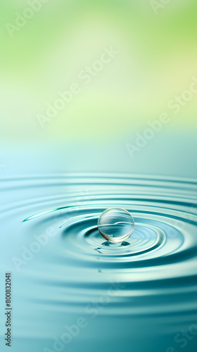 Wallpaper Mural A drop of water falls on a calm surface and creates ripples Torontodigital.ca