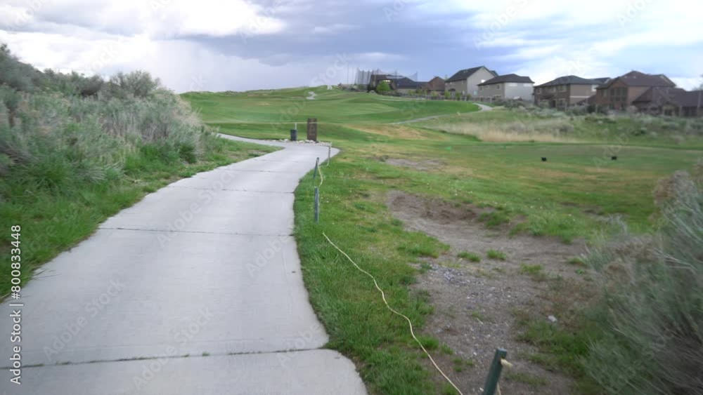 Entering golf course 