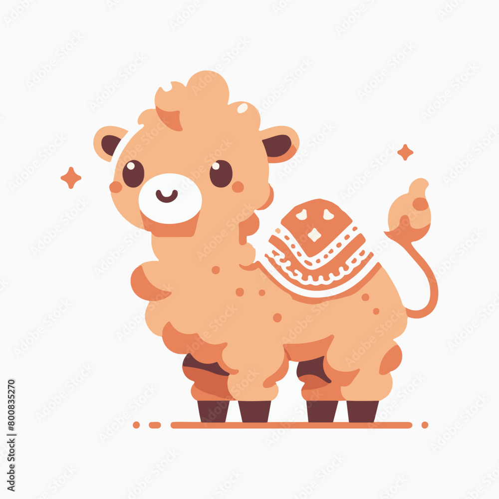 Fototapeta premium Cute Cartoon Camel