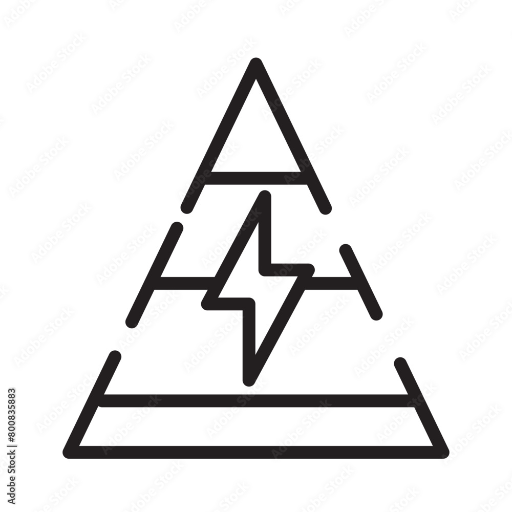 pyramid energy power line icon pyramid energy power line icon