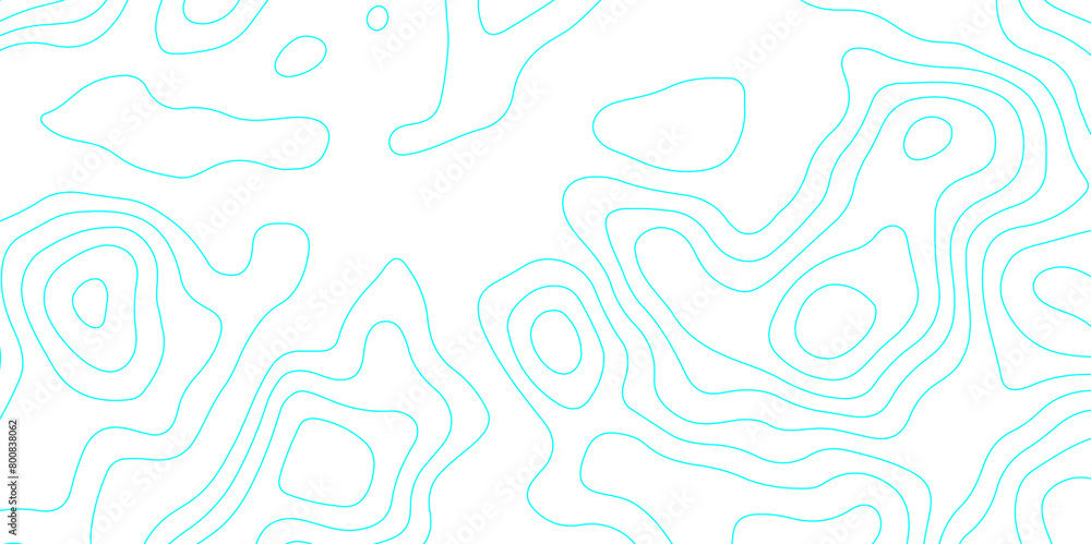 Abstract white background with waves. The black line on white contours vector topography stylized height of the lines map. Line map with seamless ornament design.