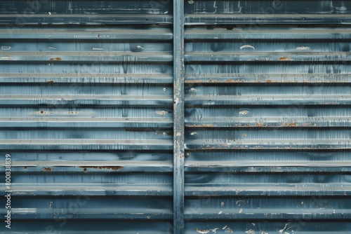 Close up texture background of metal garage door