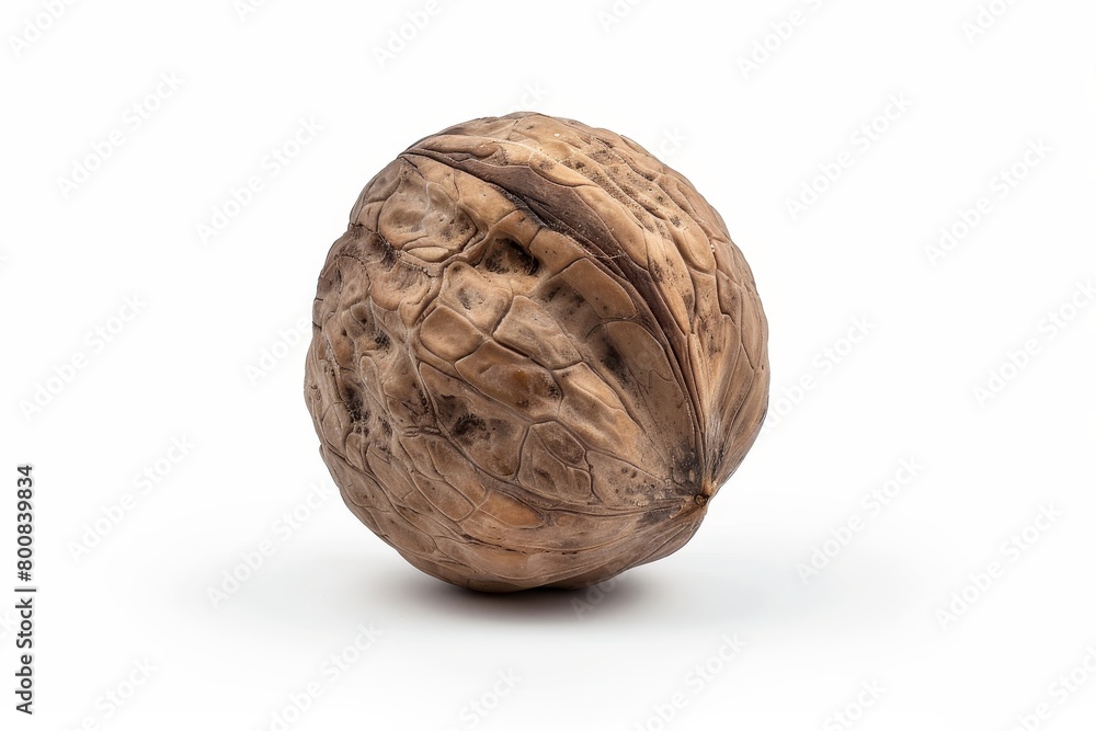 Closeup walnut on white background with clipping path ideal for package design Closeup walnut on white background with clipping path ideal for package design