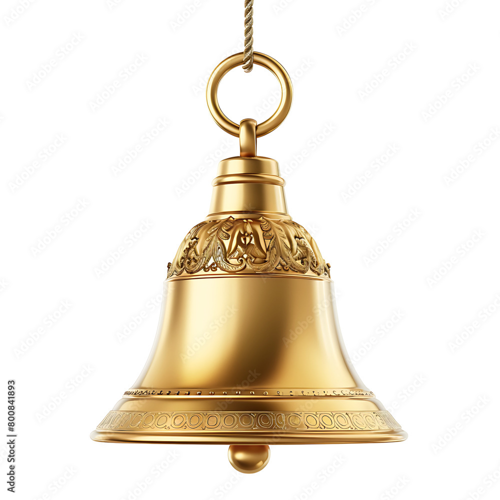Christmas bell on isolated transparent background Christmas bell on isolated transparent background
