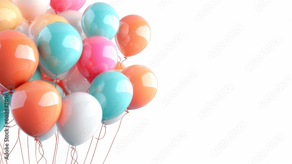Colorful balloons on white background Colorful balloons on white background