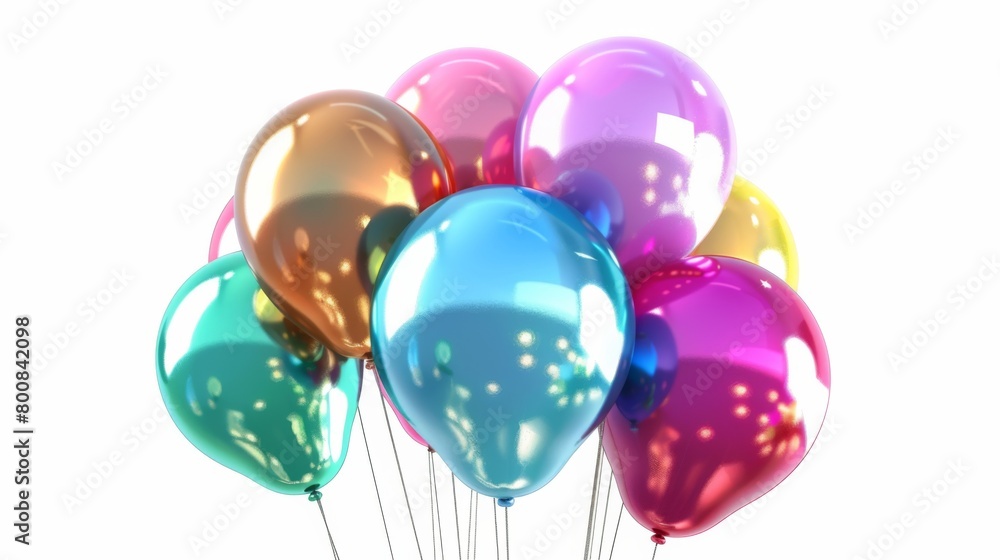Colorful balloons on white background Colorful balloons on white background