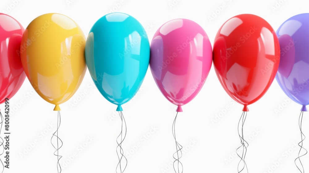 Colorful balloons on white background Colorful balloons on white background