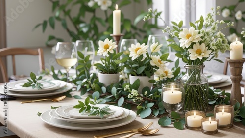 table setting for christmas