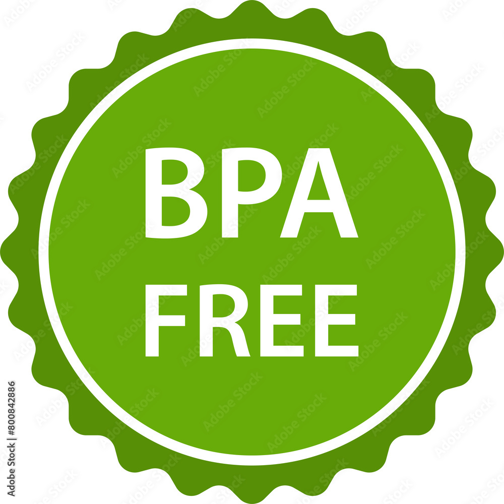 BPA FREE bisphenol A and phthalates free icon non toxic plastic sign for graphic design, logo