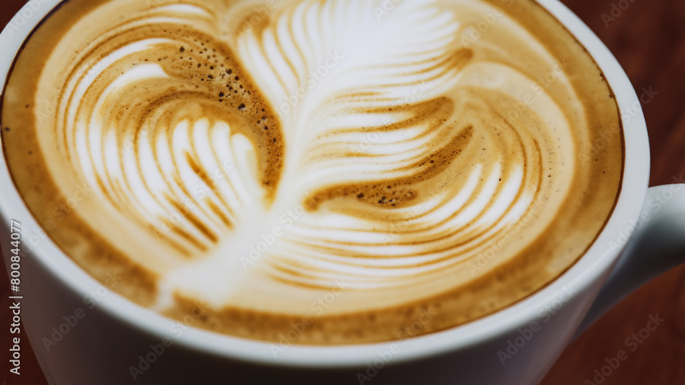 Steamy Cappuccino with Frothy Foam. Generative Ai Steamy Cappuccino with Frothy Foam. Generative Ai