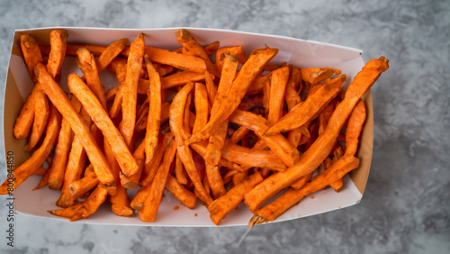 Sweet Potato Fries, I prefer sweet potato fries over regular fries healthier option. Generative Ai