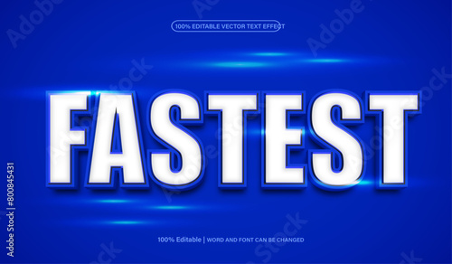 Fastest 3d editable premium vector text effect