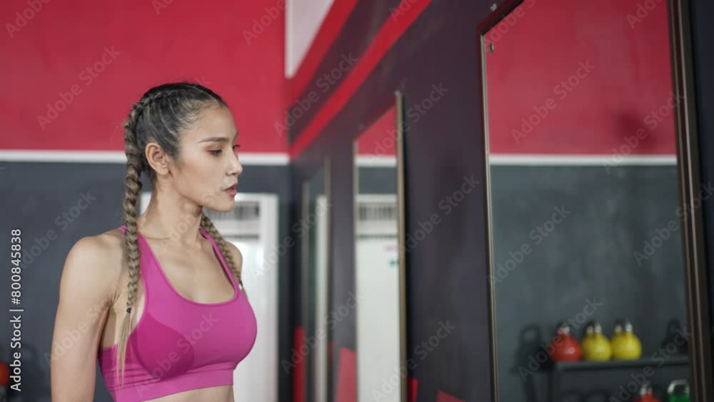 Woman practice boxing at the gym. Woman practice boxing at the gym.