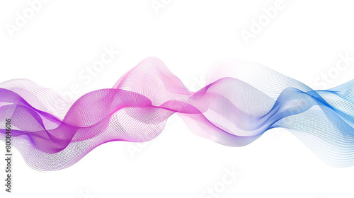 Venture into the realm of possibility with adventurous gradient lines in a single wave style isolated on solid white background