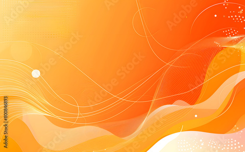 Abstract orange background with circles presentation template for business, technology or science backdrop design