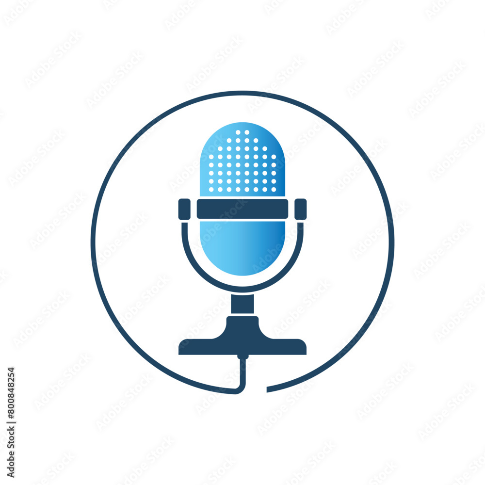 Podcast. Podcasting microphone icon. Podcast. Podcasting microphone icon.