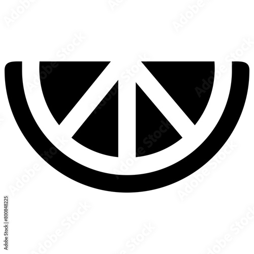 orange slice glyph icon