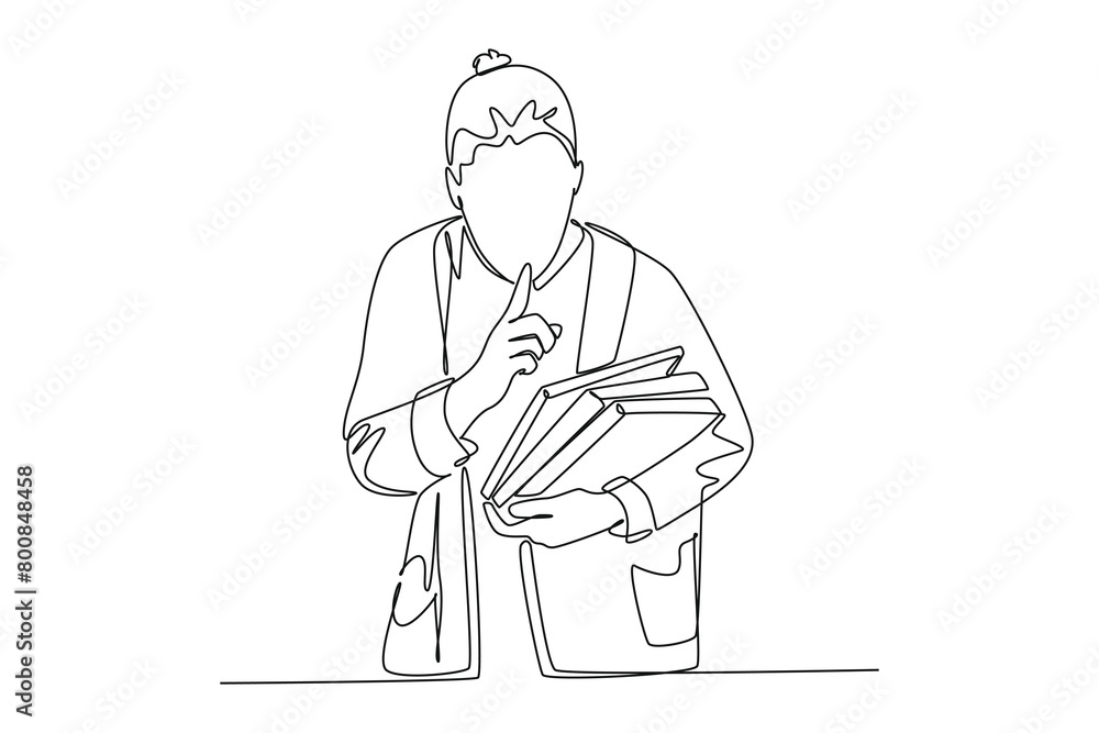 Continuous one line drawing library concept. Doodle vector illustration. Continuous one line drawing library concept. Doodle vector illustration.