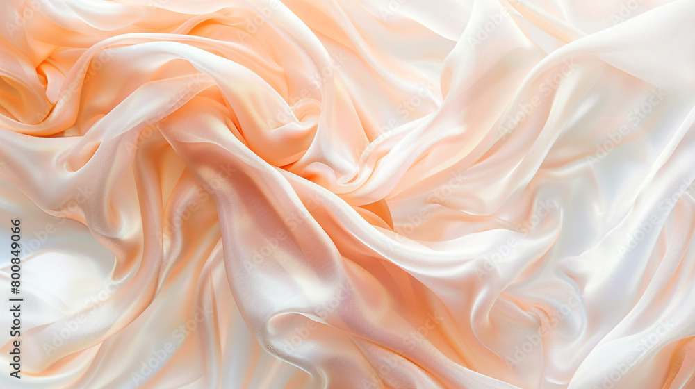 Subtle peach and ivory tones interlacing elegantly, exuding warmth and refinement, isolated on solid white background.