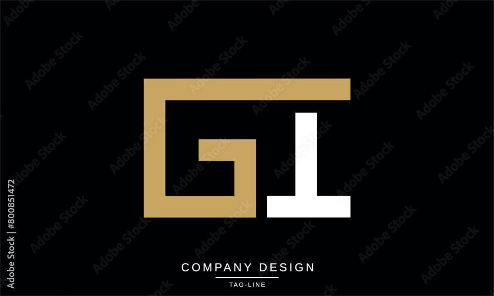 GI, IG Abstract Letters Logo Monogram Design Font Icon Symbol GI, IG Abstract Letters Logo Monogram Design Font Icon Symbol
