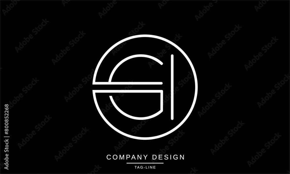 GI, IG Abstract Letters Logo Monogram Design Symbol Icon Font GI, IG Abstract Letters Logo Monogram Design Symbol Icon Font