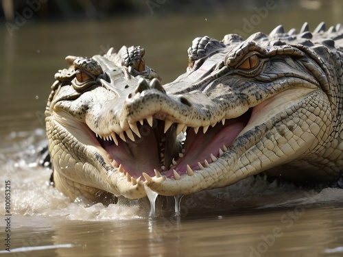 crocodile in the water © Pasan
