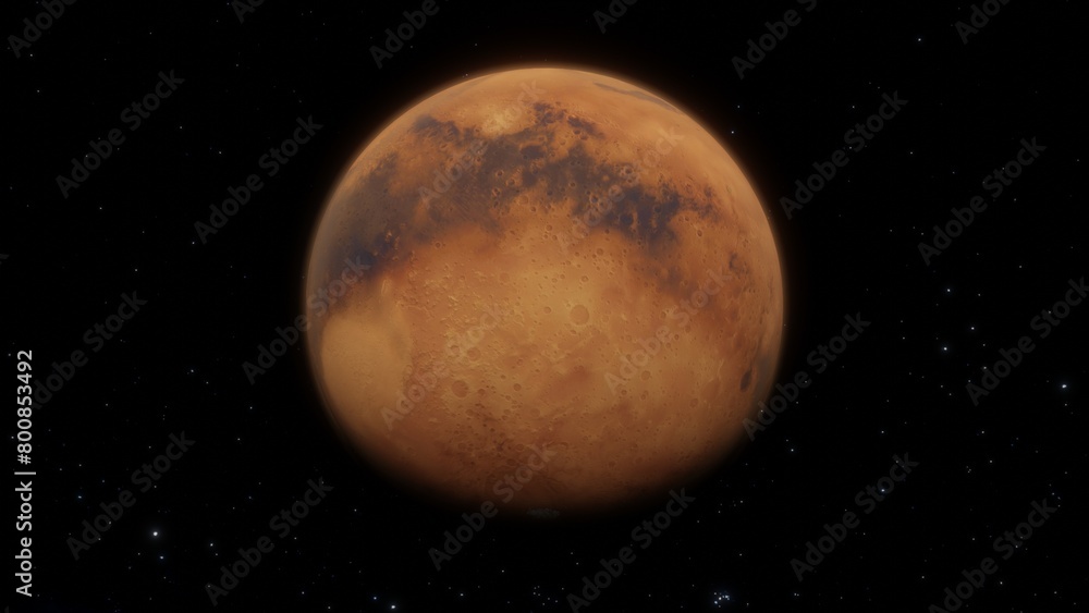 Beautiful Planet Mars Rotating in Deep Space 4K Beautiful Planet Mars Rotating in Deep Space 4K