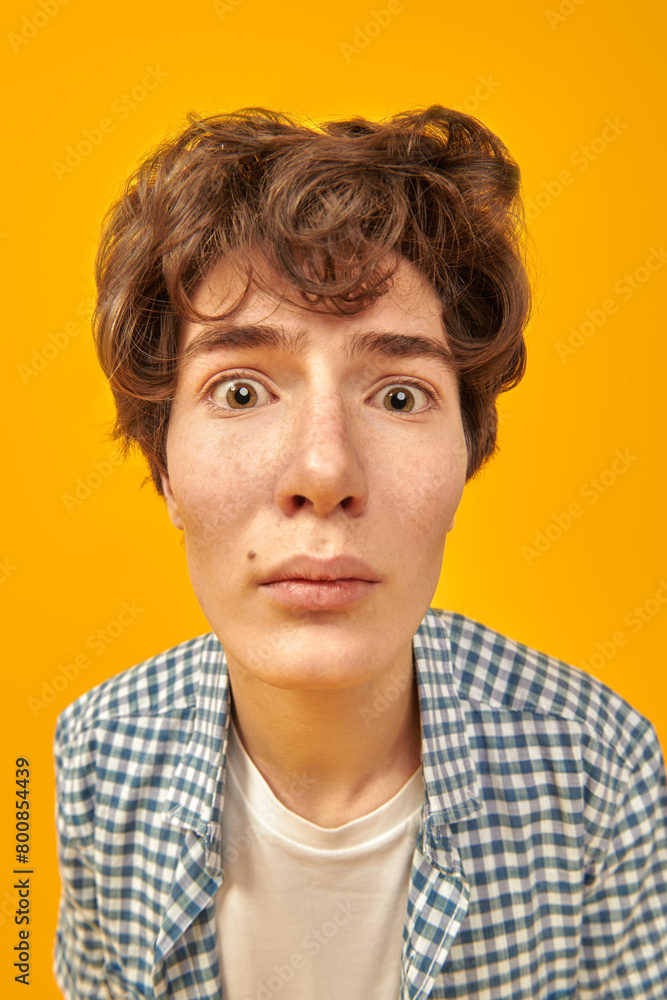 Fototapeta premium scared teenage boy