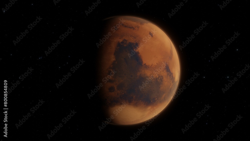 Beautiful Planet Mars Rotating in Deep Space 4K Beautiful Planet Mars Rotating in Deep Space 4K