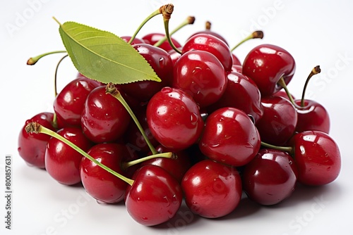 Cherry isolated on a white background. photo