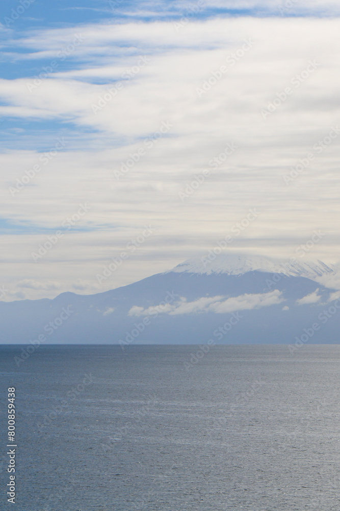 Snow mountain landscape