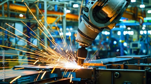A Welding Robots Skilled Dance in the Automotive Assembly Line Precision Efficiency and Modern Manufacturing Generative ai
